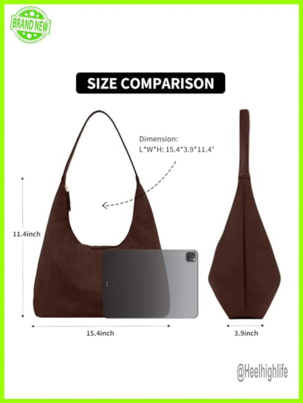 Women's Faux Leather Suede Tote Bag Shoulder Handbag Purse